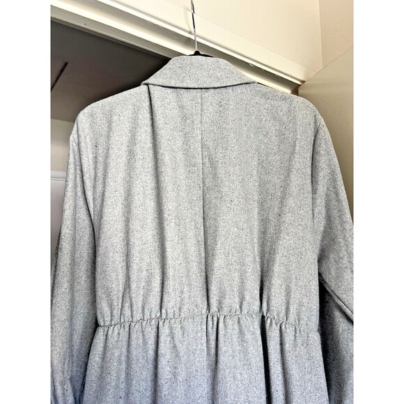 NWT Eloquii Wrap Waist Shirtdress Gray Size 16 Belted Button Front Midi - Picture 12 of 16